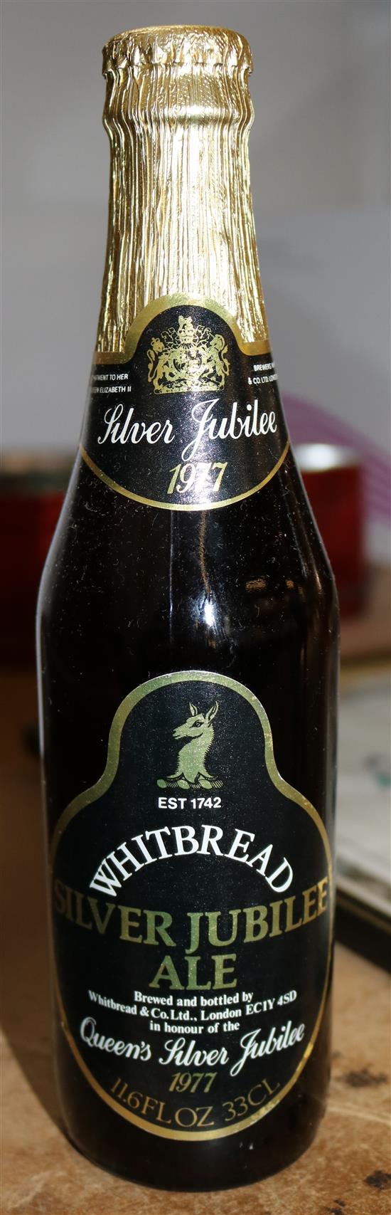 20 Whitbread bottles of silver Jubilee ale 1977